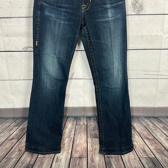 Big Star Jeans Womens 26 Blue Bootcut Remy Western Cowgirl Embroidered Stretch - Picture 3 of 12